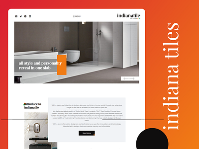Indiana Tiles app branding design html minimal ui ui design ux web webdesign website