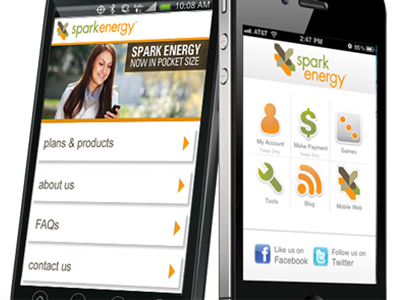 Mobile app & site energy mobile app mobile site
