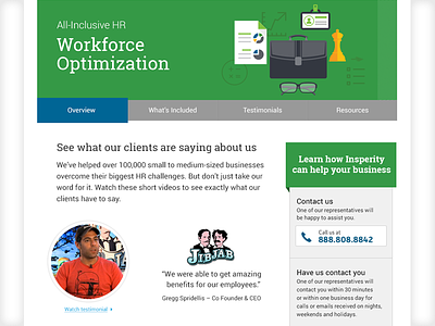 Workforce Optimization Testimonials services solutions web design