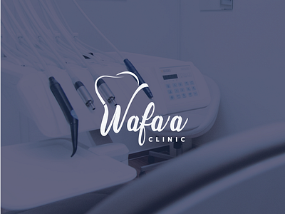 Dr. Wafa'a Clinic logo and business card