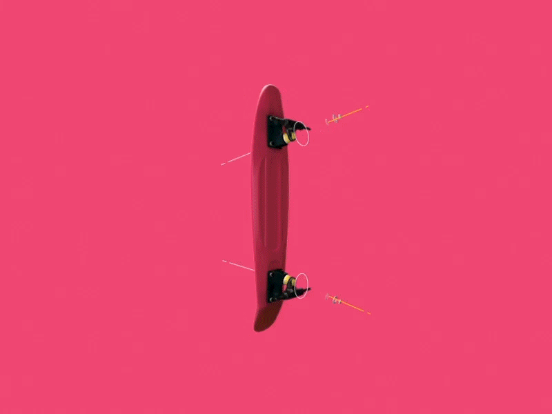 Skateboard gif animation after effects 3d motion graphics skateboarding