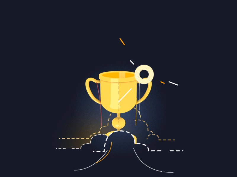 Trophy* 2d 3d aftereffects animation gif trophy