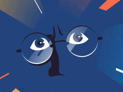 "WATCH OUT!!!" 2d animation eyes gif glasses looking scare watch out