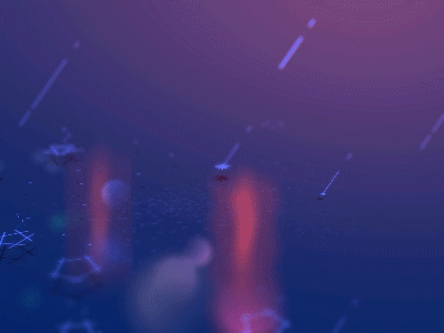 "Rain City" 2d after effects animation city gif lights lonely night rain showers