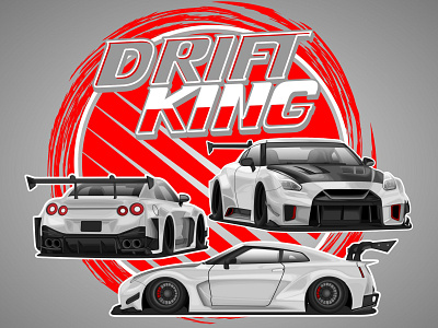 vector car illustration nissan GT-R drift king auto automobile background bus car collection design fashion graphic icon illustration isolated set taxi traffic transport transportation truck vector vehicle