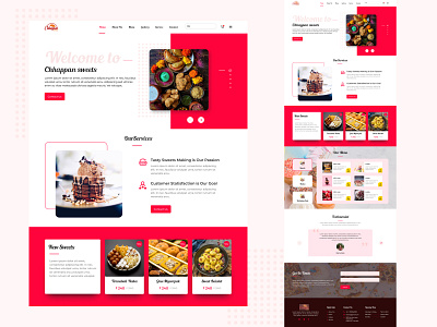 Sweet Landing Page creativity figma interface landing page red landing page sweet sweet landing page trending landing page ui design