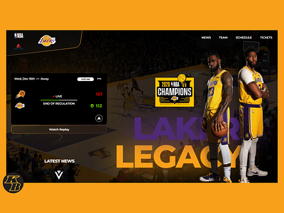 Lakers Landing page 3d basketball beautiful black figma kobe lake lakers lebron lebronjames losangeles minimal nba ui website