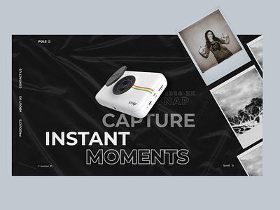 POLE - Polaroid Cam Co - Landing page concept