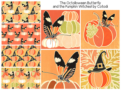 The Octolloween Butterfly and the Pumpkin Witches! all hallows eve autumn butterflies butterfly fall halloween octolloween pumpkin pumpkins witch witches