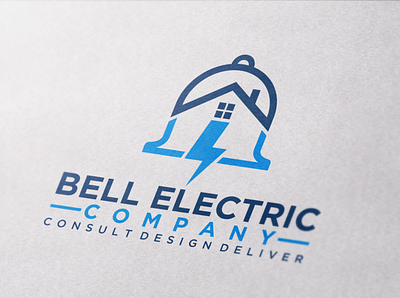 logo design bell electric bells bolt contruction design electric home icon industrial logo vector