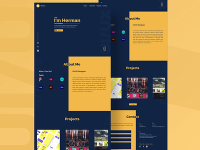 Portofolio/personal website app designer graphic design icon portfolio ui uiux ux website
