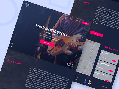 Charity Concert Landing page charity concert design graphic design pijar ui ux website