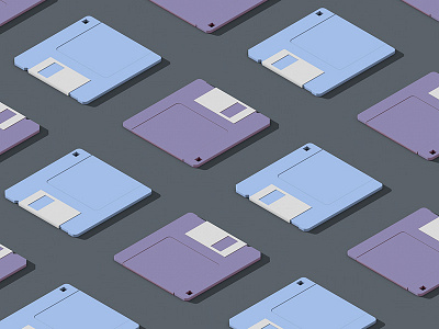 Floppy Disk Pattern cinema4d illustration isometric pattern