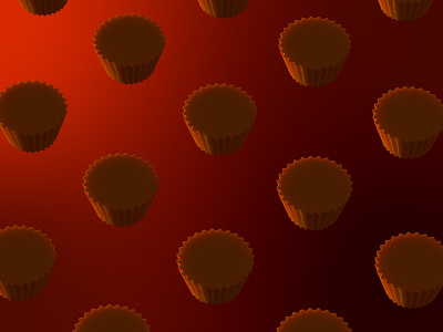 Chocolate mini peanut butter cups ae aftereffect c4d cinema4d illustration render