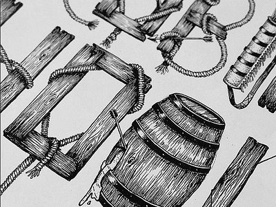 Robin Hood Lettering handlettering illustration letters robinhood rope typography woodletters
