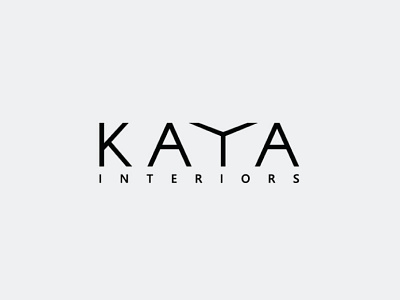 Kaya Interiros Logo branding design flat graphic design logo minimal vector