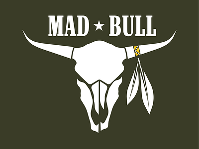 Mad * Bull bull logo skull