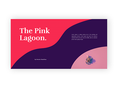 Article Layout - The Pink Lagoon art article article layout article page artist colorful design designs graphic design layout layout design shapes simple stunning typography web design web designer website website design work