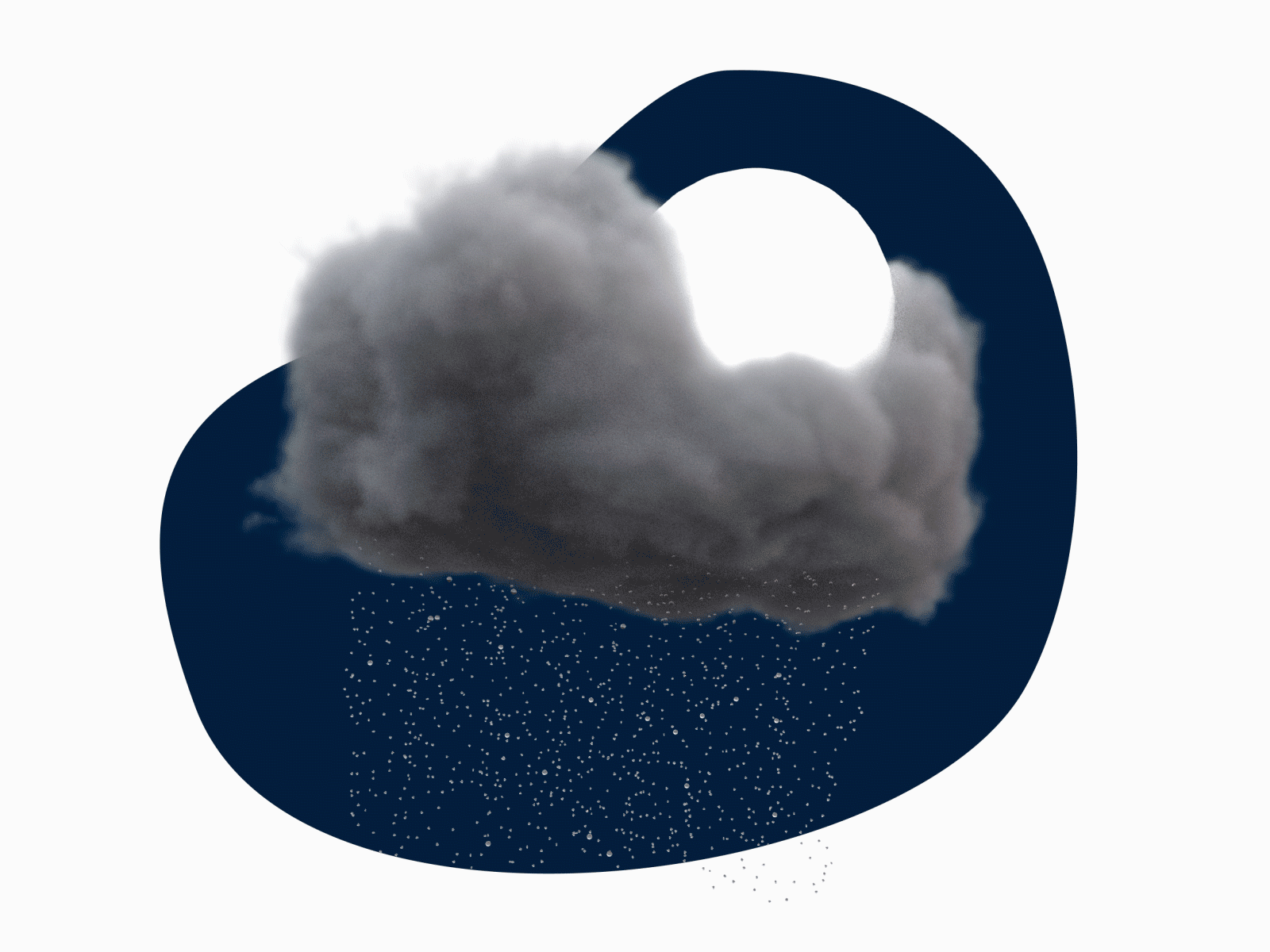 Cloudy Rain - Weather Simulation arnold arnold renderer arnoldrender cinema 4d cinema4d cloud clouds dark houdini moon motion motion design night procedural rain realflow weather