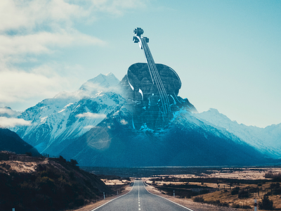RoadTracks Car App 3d branding car cinema 4d cinema4d design keyvisual mountain mountains music music app road roads violin