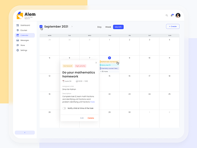Planning Calendar | Online educational platform