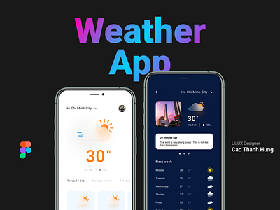 Weather Application clean figma icon ui ux weather