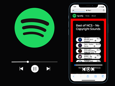 Spotify Clone app design graphic design webdesign