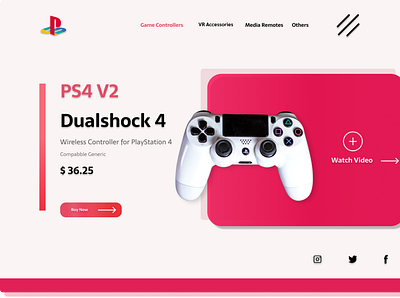 Game Console Product Detail Page branding ecommerce illustration product page ux vector vox360 vox360ways web website xd