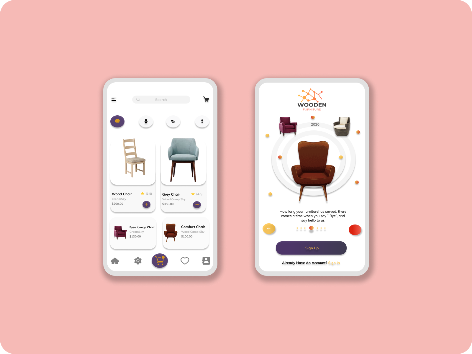 Furniture Selling App by VOX360 Ways Pvt Ltd. on Dribbble