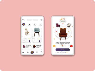 Furniture Selling App flutter furniture store mobile app design new design uxui vox360