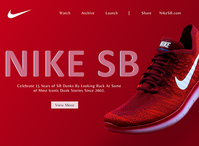 NIKE Red banner branding design ecommerce illustration landingpagedesign product page ux vector vox360 vox360ways