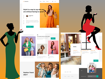 Fashion website landing page