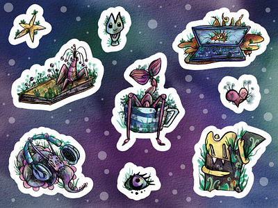 Monster Sticker Set