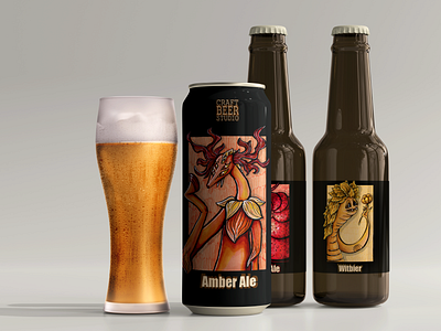 Craft Beer Packaging with Monster Illustration