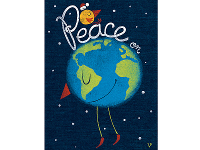 Peace on Earth card earth peace space typogrpahy