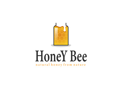 honey logo design gradient graphic design honey bee illustration logo logodesign logos logotype vector yellow logo