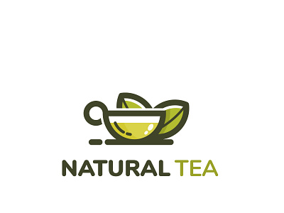 natural tea logo design
