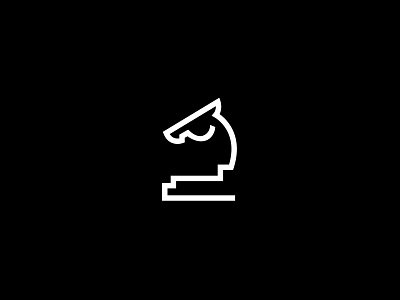 CHESS HORSE chess creative design graphic design horse illustration line line logo logo logodesign rezaalfarid204 vector