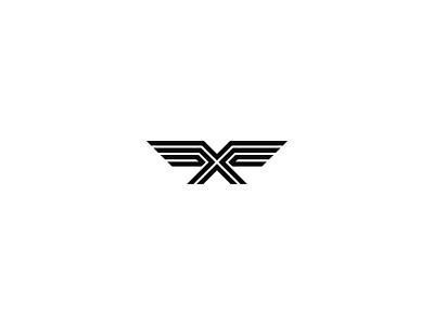 LETTER X WING art creative design graphic design illustration letter letter x line logo logodesign logos rezaalfarid204 vector wing x