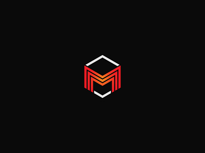 LETTER M CUBE art creative cube design graphic design illustration letter line logo logodesign logos m multi line rezaalfarid204 vector