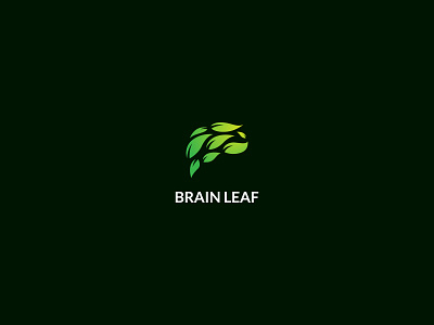 BRAIN LEAF brain creative design graphic design green illustration leaf logo logodesign logos rezaalfarid204 vector