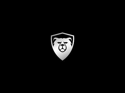 SHIELD BEAR bear creative design graphic design head illustration logo logodesign logos rezaalfarid204 shield silver vector