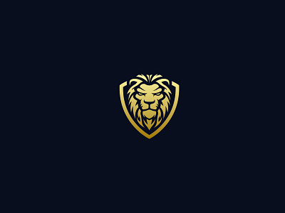 LION SHIELD africa creative design flat gold graphic design illustration king leo lion logo logodesign logos luxury modern rezaalfarid204 shield strong vector