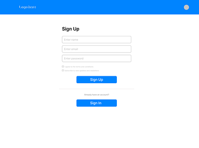 Sign Up Page #DailyUI #001 ux