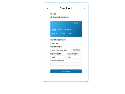 Credit Card Checkout #DailyUI #002 app design mobile design mobileapp ui ux