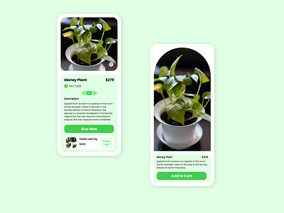 A Plant Shop App branding plant shop ui