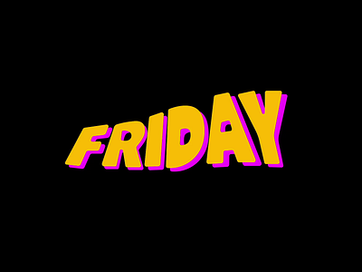 It's FRIDAY! ✨ 2d 2danimation dribbble friday friyay gif illustrator motiongraphics sticker typeface
