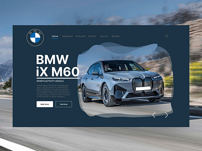 BMW web page redesign bmw cars design modern stylish ui ux webpage
