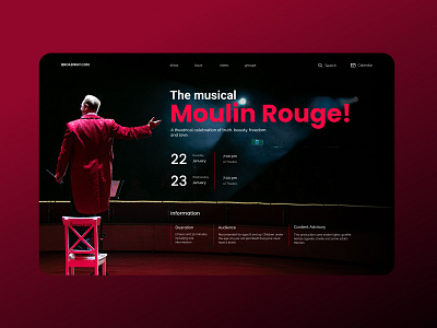 Moulin Rouge design concept circus concept design musical musicals poster poster art show theater theatre ui uidesign
