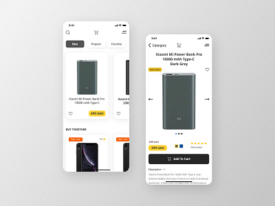 Product app design concept